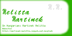 melitta martinek business card